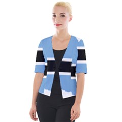 Botswana Flag Map Geography Cropped Button Cardigan by Sapixe