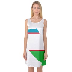 Borders Country Flag Geography Map Sleeveless Satin Nightdress by Sapixe