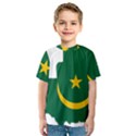 Mauritania Flag Map Geography Kids  Sport Mesh Tee View1