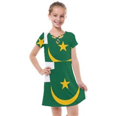 Mauritania Flag Map Geography Kids  Cross Web Dress by Sapixe