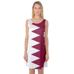 Borders Country Flag Geography Map Qatar Sleeveless Satin Nightdress by Sapixe