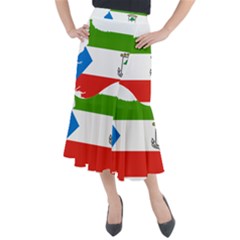 Equatorial Guinea Flag Map Midi Mermaid Skirt by Sapixe