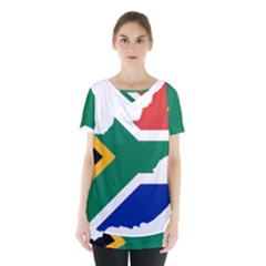 Africa Borders Country Flag Skirt Hem Sports Top by Sapixe