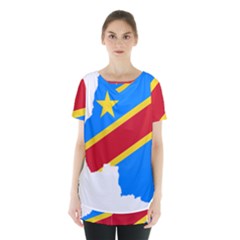 Democratic Republic Of The Congo Flag Skirt Hem Sports Top by Sapixe