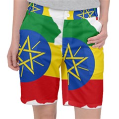 Ethiopia Flag Map Geography Pocket Shorts by Sapixe