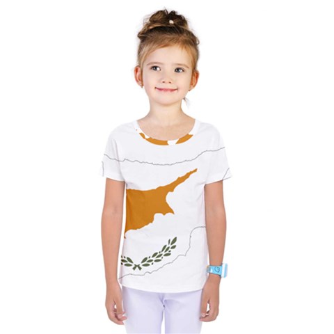 Cyprus Country Europe Flag Borders Kids  One Piece Tee by Sapixe