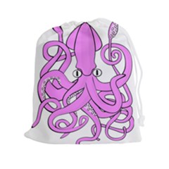 Squid Octopus Animal Drawstring Pouch (xxl) by Bajindul