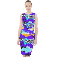 Paint On A Purple Background                                  Midi Bodycon Dress by LalyLauraFLM