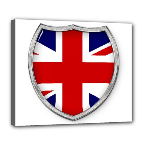 Flag Union Jack Uk British Symbol Deluxe Canvas 24  X 20  (stretched) by Sapixe