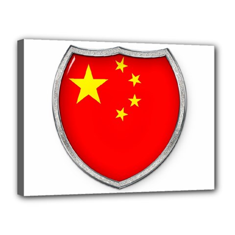 Flag China Country Nation Asia Canvas 16  X 12  (stretched) by Sapixe