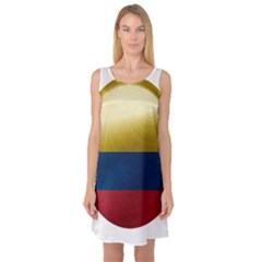 Colombia Flag Country National Sleeveless Satin Nightdress by Sapixe