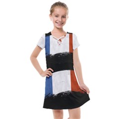 Flag France Flags French Country Kids  Cross Web Dress by Sapixe