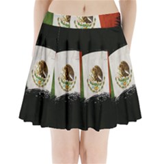 Flag Mexico Country National Pleated Mini Skirt by Sapixe