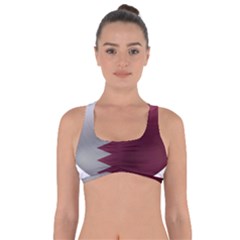 Qatar Flag Country Nation National Got No Strings Sports Bra by Sapixe