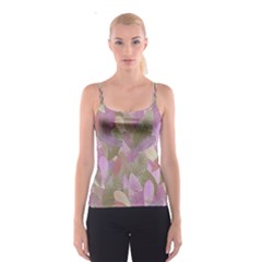 Watercolor Leaves Pattern Spaghetti Strap Top by Valentinaart