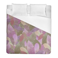 Watercolor Leaves Pattern Duvet Cover (full/ Double Size) by Valentinaart