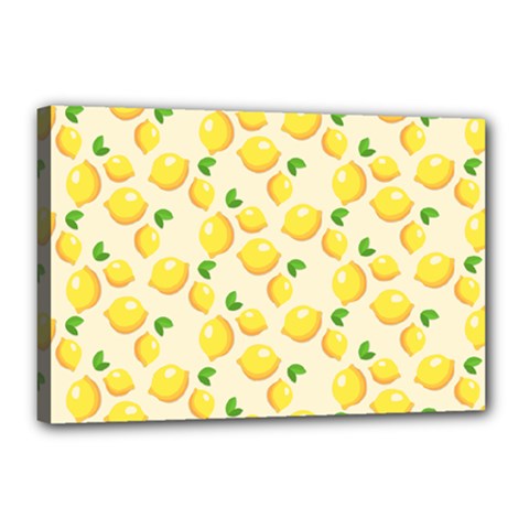 Fruits Template Lemons Yellow Canvas 18  X 12  (stretched) by Pakrebo