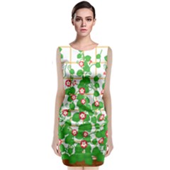 Flowering Vine Vine Ivy Flowers Sleeveless Velvet Midi Dress by Pakrebo