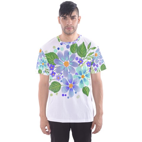 Watercolour Flowers Bouquet Spring Men s Sports Mesh Tee by Pakrebo