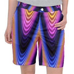 Wave Line Waveform Sound Purple Pocket Shorts by HermanTelo