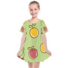 Seamless Healthy Fruit Kids  Smock Dress by HermanTelo