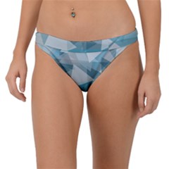 Triangle Blue Pattern Band Bikini Bottom by HermanTelo