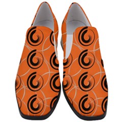 Background Pattern Retro Women Slip On Heel Loafers by HermanTelo