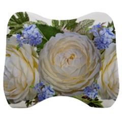 Roses Flowers Plumbago Arrangement Velour Head Support Cushion by Pakrebo