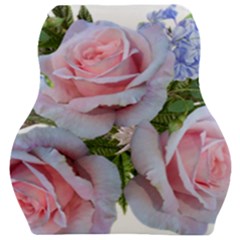 Roses Plumbago Flowers Fragrant Car Seat Velour Cushion  by Pakrebo