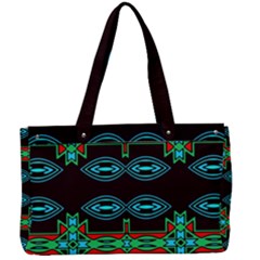 Ovals And Tribal Shapes                            Canvas Work Bag by LalyLauraFLM