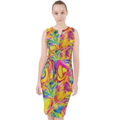 Mixed Paint                                   Midi Bodycon Dress by LalyLauraFLM