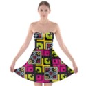 Squares pattern                                  Strapless Bra Top Dress View1