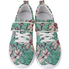 Vintage Floral Pattern Men s Velcro Strap Shoes by Sobalvarro