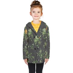 Pineapples Pattern Kids  Double Breasted Button Coat by Sobalvarro