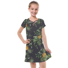 Pineapples Pattern Kids  Cross Web Dress by Sobalvarro