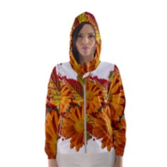 Flowers Arrangement Autumn Daisies Women s Hooded Windbreaker by Simbadda