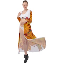 Flowers Arrangement Autumn Daisies Maxi Chiffon Beach Wrap by Simbadda