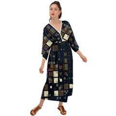 Blocks Pattern Rainbow, Backgrounds Textures Grecian Style  Maxi Dress by Simbadda