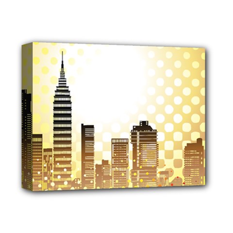 Life Urban City Scene Building Deluxe Canvas 14  X 11  (stretched) by Simbadda