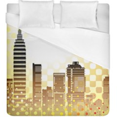 Life Urban City Scene Building Duvet Cover (king Size) by Simbadda