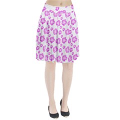 Pink Flower Pleated Skirt by scharamo