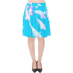 Koi Carp Scape Velvet High Waist Skirt by essentialimage