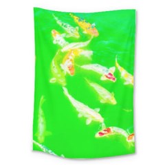 Koi Carp Scape Large Tapestry by essentialimage