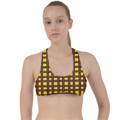 N 4 Criss Cross Racerback Sports Bra by ArtworkByPatrick