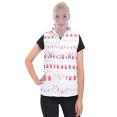 Sakura Border Cherry Blossom Women s Button Up Vest by Simbadda