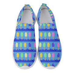 Ice Cream Bar Pattern Women s Slip On Sneakers by bloomingvinedesign