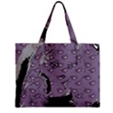 Wide Eyed Girl Grey Lilac Zipper Mini Tote Bag View2