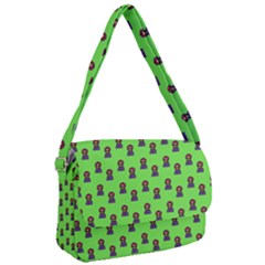 Nerdy 60s  Girl Pattern Green Courier Bag by snowwhitegirl