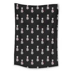 Heart Skeleton Pattern Large Tapestry by snowwhitegirl