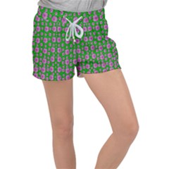 Bloom In Peace And Love Women s Velour Lounge Shorts